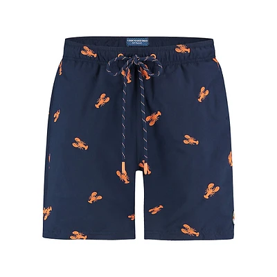Lobster-Embroidery Swim Shorts