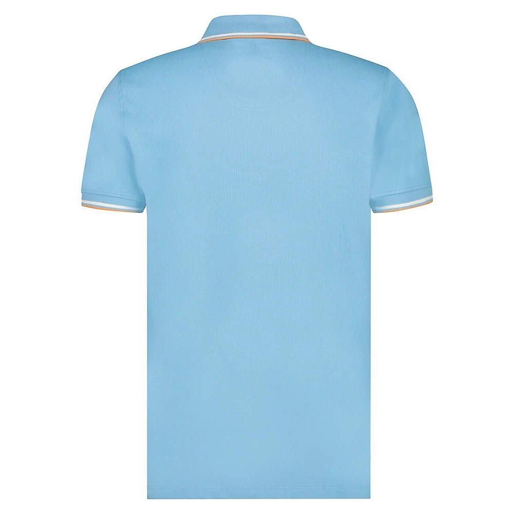 Stretch-Organic Cotton Fabric-Dye Polo Shirt