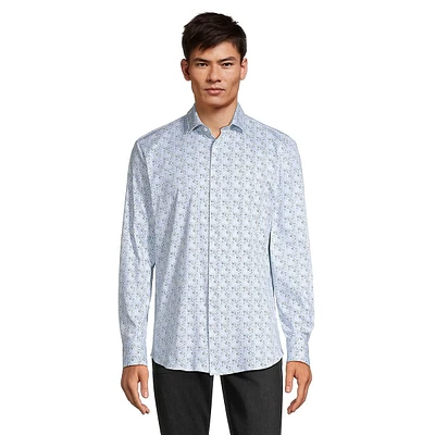 Fred's Threads Structured Bubble Modern-Fit Shirt