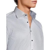 Modern Classic-Fit Easy-Care Dotted Dress Shirt
