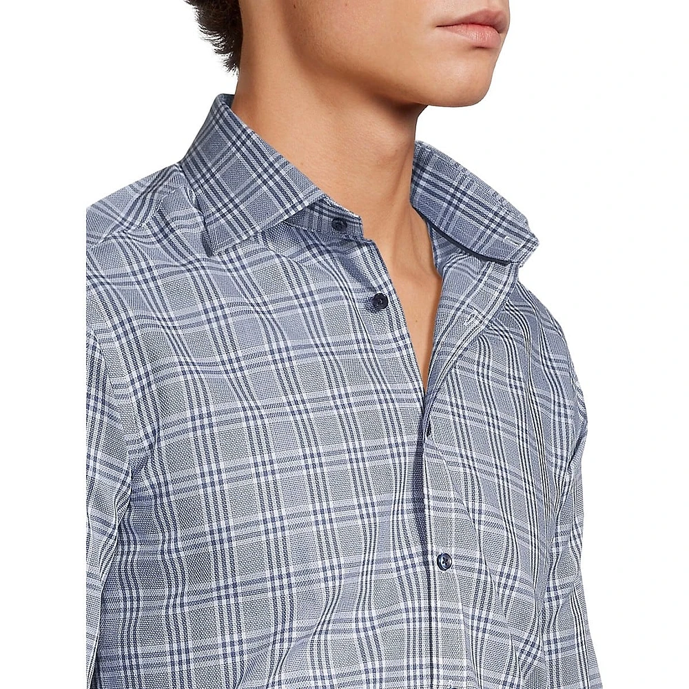 Modern Classic-Fit Easy-Care Plaid Dress Shirt