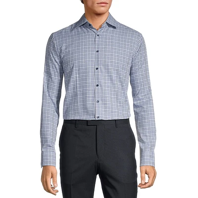 Modern Classic-Fit Easy-Care Plaid Dress Shirt