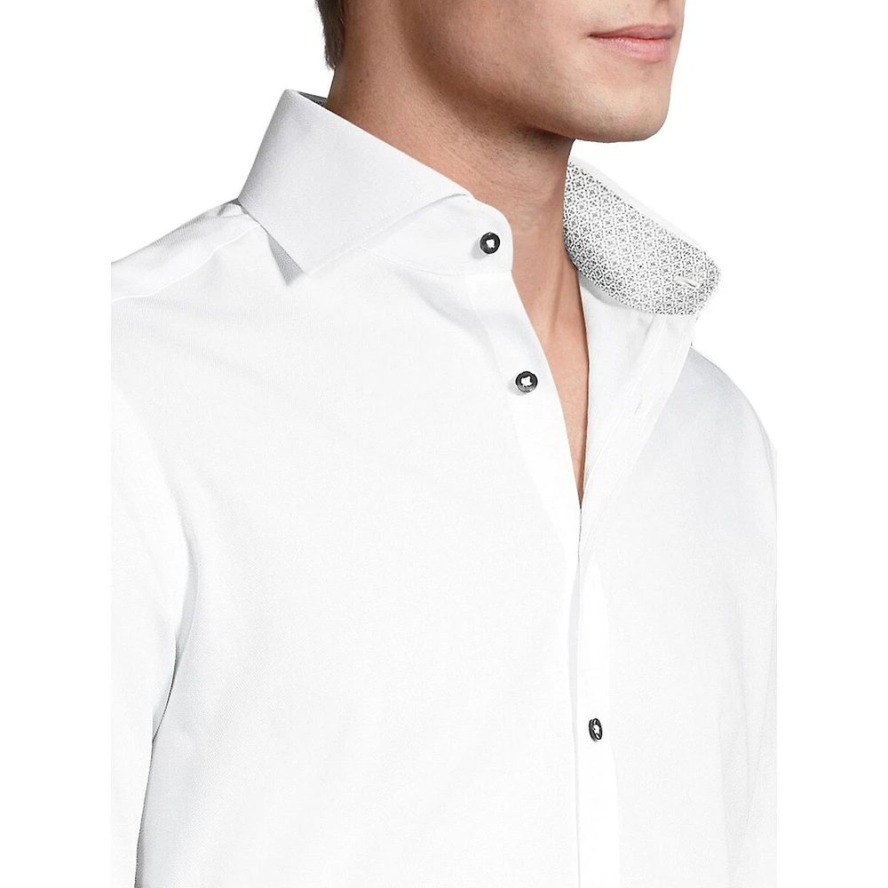 Slim-Fit Cutaway-Collar Dress Shirt