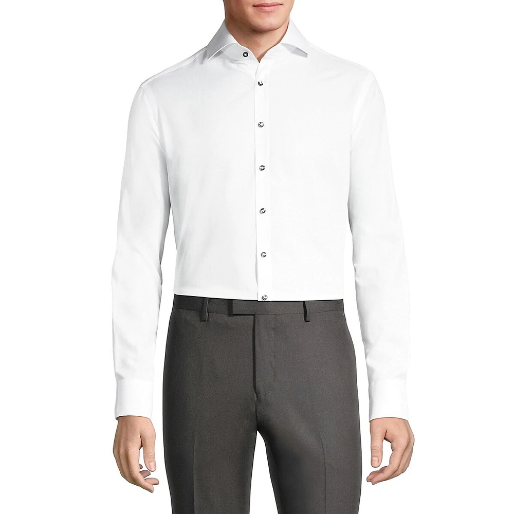 Slim-Fit Cutaway-Collar Dress Shirt