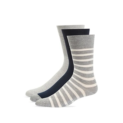 Men's 3-Pair Mixed Logo Crew Socks