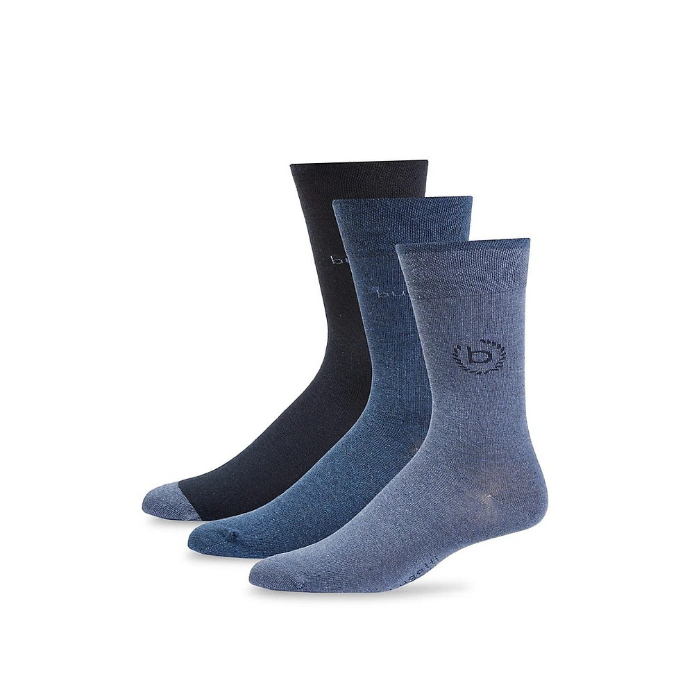 Men's 3-Pack Comfort-Top Crew Socks