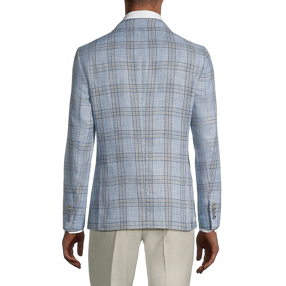 Slim-Fit Plaid Sport Coat