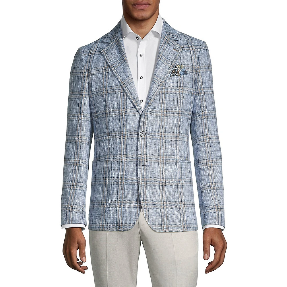 Slim-Fit Plaid Sport Coat