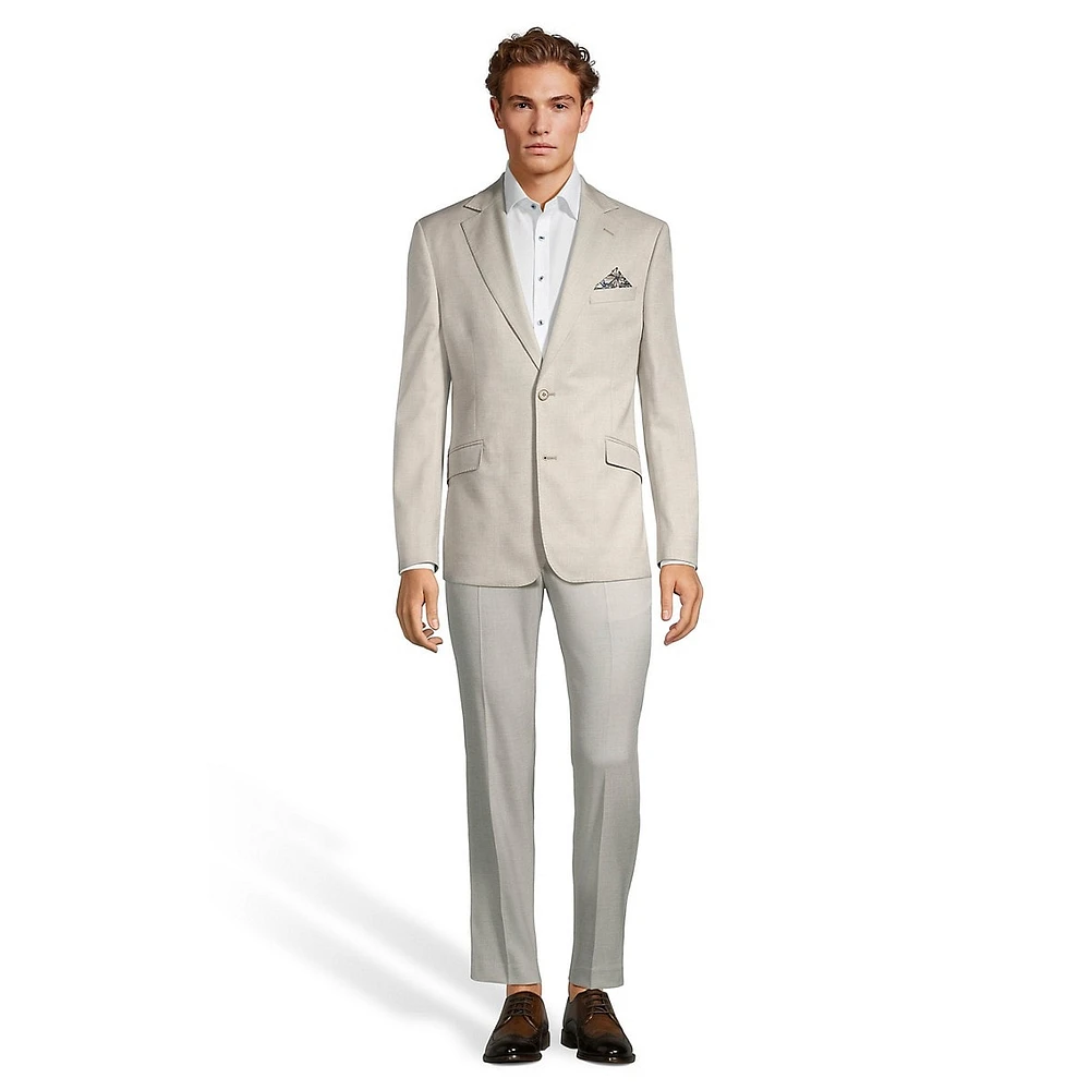 Modern-Classic Fit Textured Suit Jacket