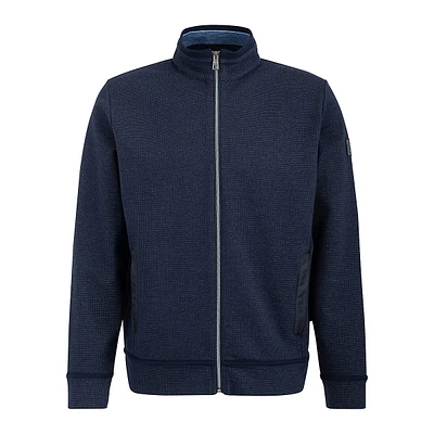 Full-Zip Mockneck Sweater Jacket