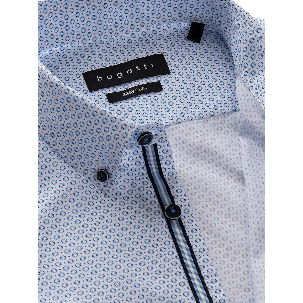 Dotted Easy-Care Poplin Dress Shirt