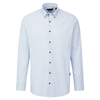 Dotted Easy-Care Poplin Dress Shirt