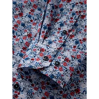 Floral Easy-Care Cotton Poplin Shirt