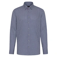 Geo-Print Cotton Poplin Shirt