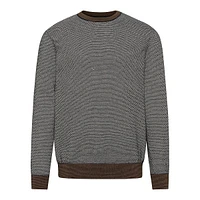 Contrast Cotton Crewneck Sweater