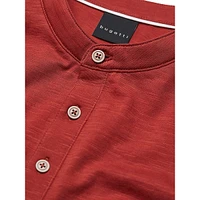 Short-Sleeve Cotton Henley