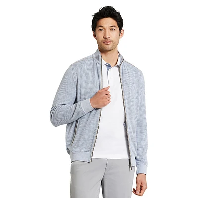 Textured Full-Zip Sweater Jacket