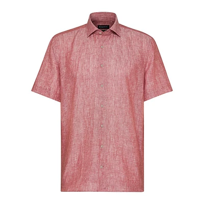 Short-Sleeve Linen Kent Shirt