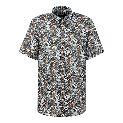 Linen Fern-Print Shirt