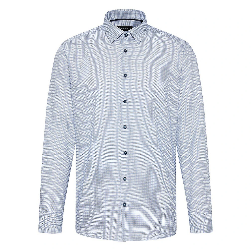 Printed Easy-Care Cotton Shirt