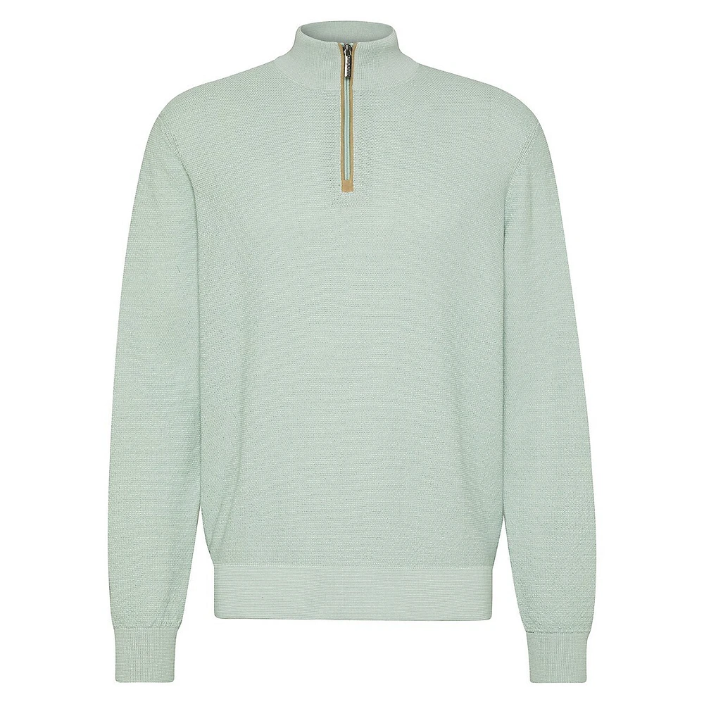 Mockneck Quarter-Zip Sweater