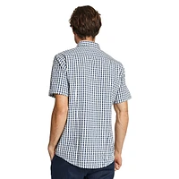 Marino Short-Sleeve Modern-Fit Check Dress Shirt