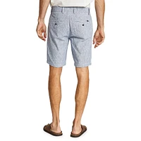Buris Cotton-Linen Seersucker Shorts