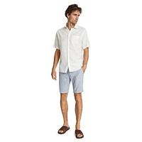Buris Cotton-Linen Seersucker Shorts