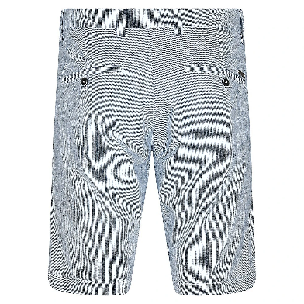 Buris Cotton-Linen Seersucker Shorts