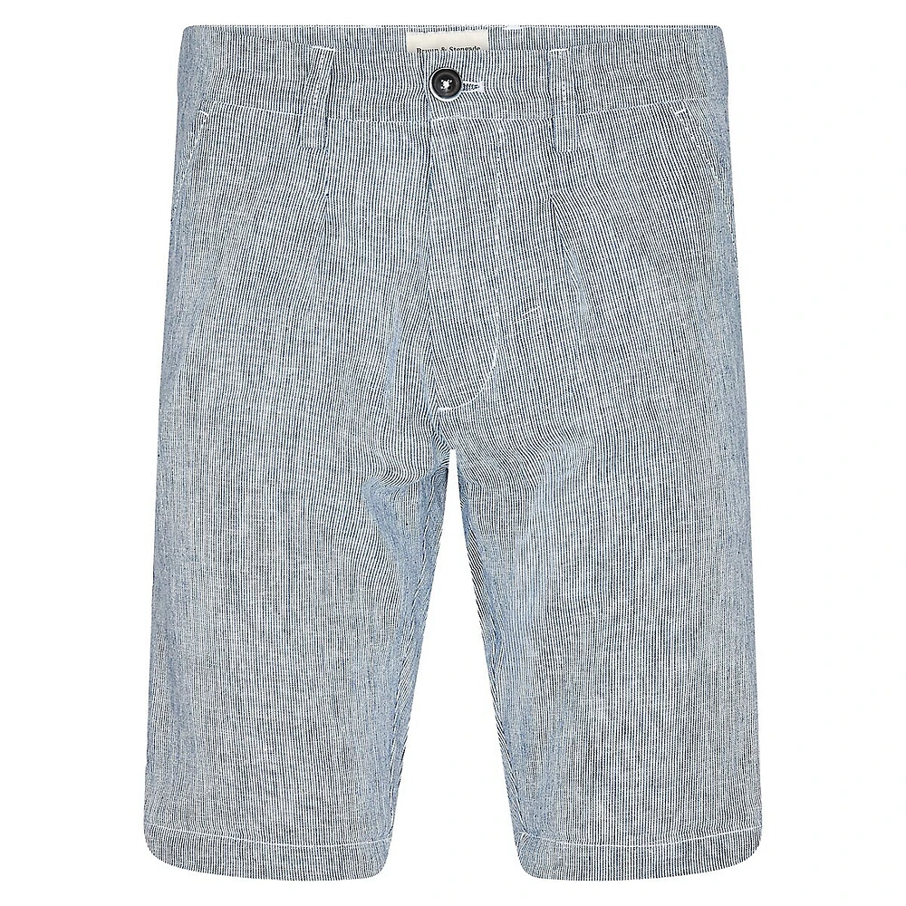 Buris Cotton-Linen Seersucker Shorts