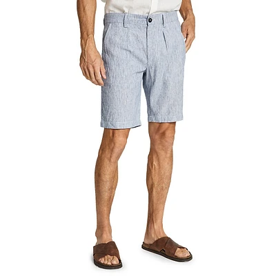 Buris Cotton-Linen Seersucker Shorts