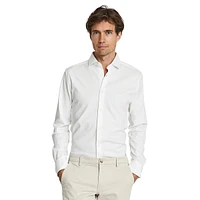 Rice Slim-Fit Knit Button-Down Shirt