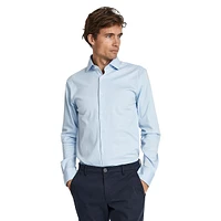 Rice Slim-Fit Knit Button-Down Shirt