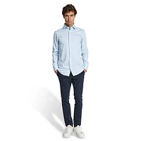 Rice Slim-Fit Knit Button-Down Shirt