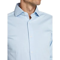 Rice Slim-Fit Knit Button-Down Shirt