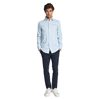 Rice Slim-Fit Knit Button-Down Shirt