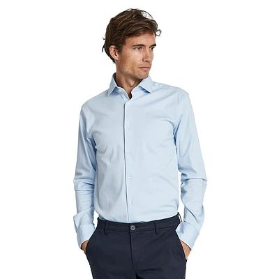 Rice Slim-Fit Knit Button-Down Shirt