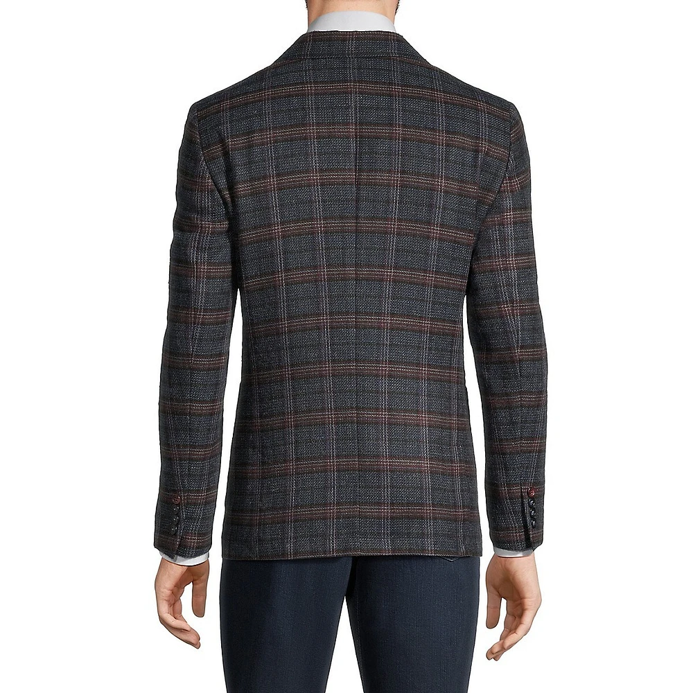 Slim-Fit Plaid Sport Coat