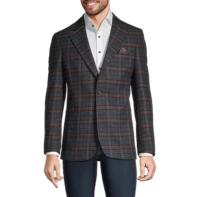 Slim-Fit Plaid Sport Coat