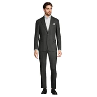 Slim-Fit Two-Tone Solid Suit Jacket