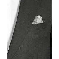 Slim-Fit Two-Tone Solid Suit Jacket