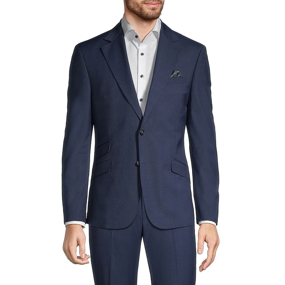 Slim-Fit Stretch Glen Plaid Suit Jacket