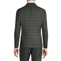 Slim-Fit Plaid Suit Jacket