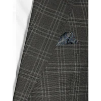Slim-Fit Plaid Suit Jacket