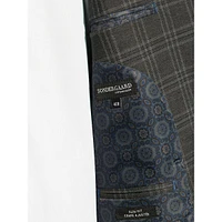 Slim-Fit Plaid Suit Jacket