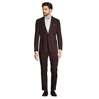 Slim-Fit Plaid Suit Jacket