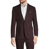 Slim-Fit Plaid Suit Jacket