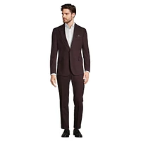 Slim-Fit Plaid Suit Pants