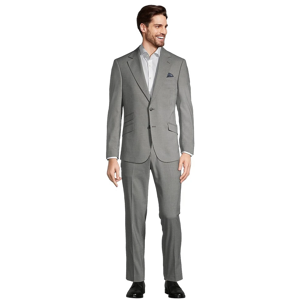 Slim-Fit Fine Houndstooth Suit Jacket