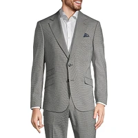 Slim-Fit Fine Houndstooth Suit Jacket